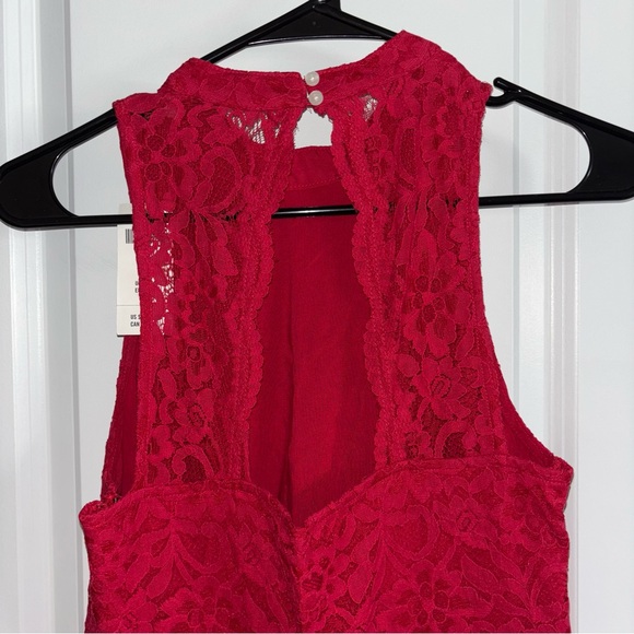 Hollister Red Lace Sleeveless Dress Woman’s Size M - Picture 9 of 15